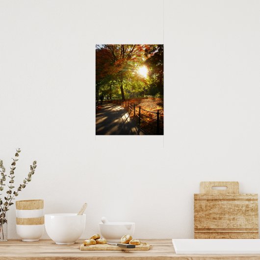 Poster Soleil d'automne en Central Park, NYC, Moyen (Cuisine)