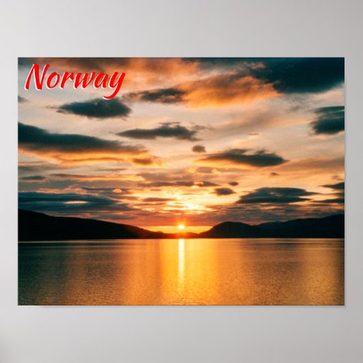 Poster Soleil de minuit, nord de la Norvège (Devant)