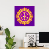Poster Soleil de paix spirale (Bureau à domicile)