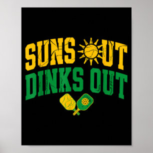 Poster Soleil dehors dinks dehors pickleball paddle vinta