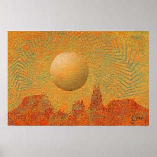 Poster Soleil désert
