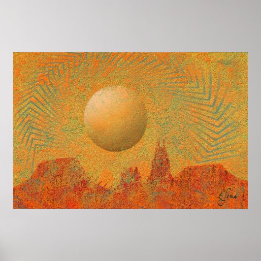 Poster Soleil désert (Devant)