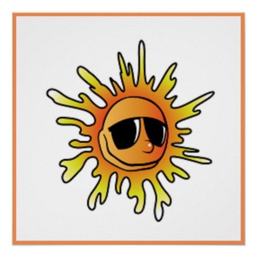 POSTER SOLEIL D'ÉTÉ FRAIS (Devant)