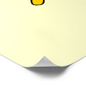 Poster Soleil d'été. Jaune et orange. (Coin)