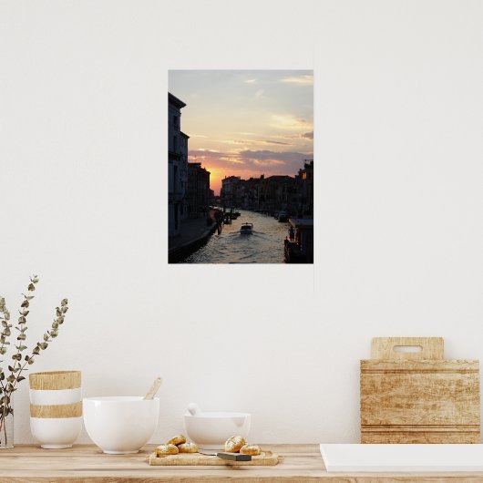 Poster Soleil dévalant à Venise (Cuisine)