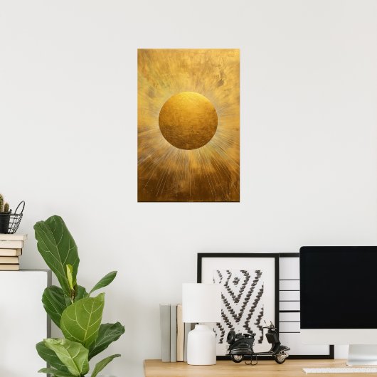 Poster Soleil doré (Bureau à domicile)