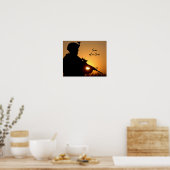 Poster Soleil d'un canon drôle de jeu militaire (Cuisine)