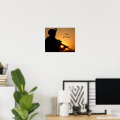 Poster Soleil d'un canon drôle de jeu militaire (Bureau à domicile)