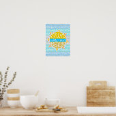 Poster Soleil d'une plage Amusante Cute Pun Été Balnéaire (Cuisine)