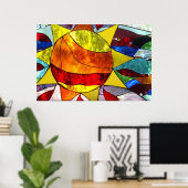 Poster Soleil en verre tendu (Bureau à domicile)
