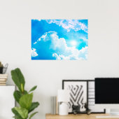 Poster Soleil entre nuages (Bureau à domicile)