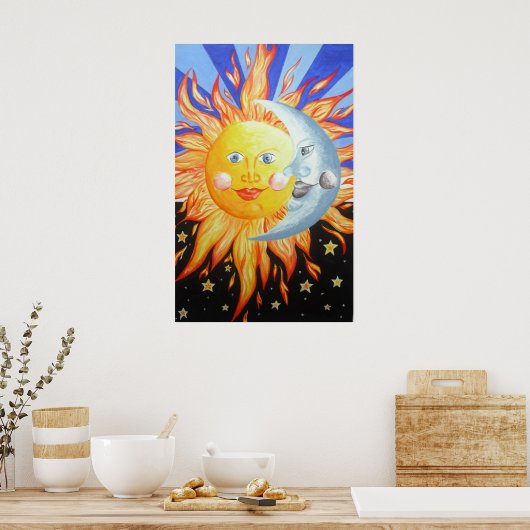 Poster soleil et lune (Cuisine)