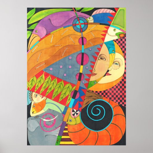 Poster Soleil et lune (Devant)