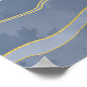 Poster Soleil et Montagnes Bleues (Coin)