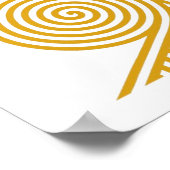 Poster Soleil et Spirale Dorée (Coin)