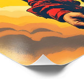 Poster Soleil Fantastique Drapeau Jamaïcain Mignon (Coin)