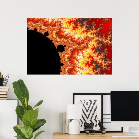 Poster Soleil flamboyant - Fractal (Bureau à domicile)