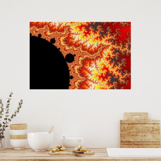 Poster Soleil flamboyant - Fractal (Cuisine)