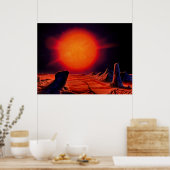 Poster Soleil géant rouge (Cuisine)