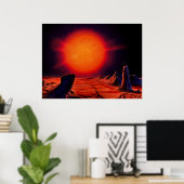 Poster Soleil géant rouge (Bureau à domicile)