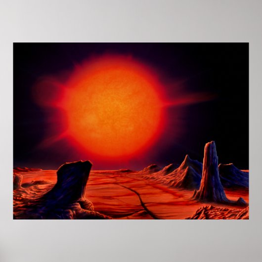 Poster Soleil géant rouge (Devant)