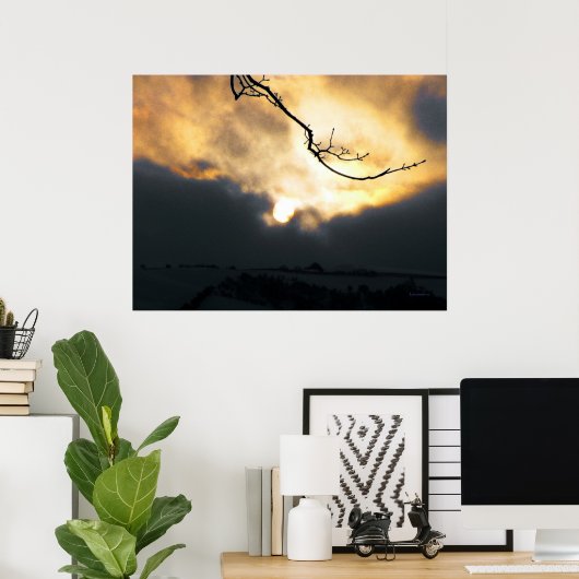 Poster Soleil hivernal (Bureau à domicile)