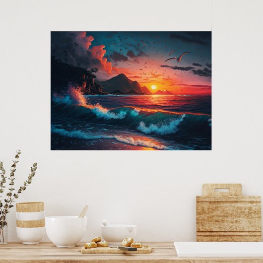 POSTER SOLEIL ISLAND #1 (Cuisine)