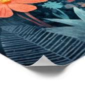 Poster Soleil joyeux surplombant le jardin (Coin)