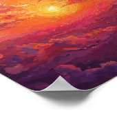 Poster Soleil lointain avec nuages torrents (Coin)