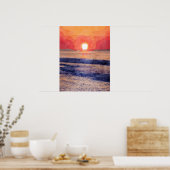 Poster Soleil matinal sur l'océan Atlantique (Cuisine)