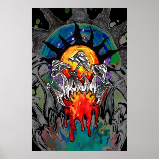 Poster Soleil monstre brillant (Devant)