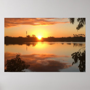 Poster Soleil orange