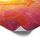 Poster Soleil Rayonnant Entourant Des Nuages Frottants (Coin)