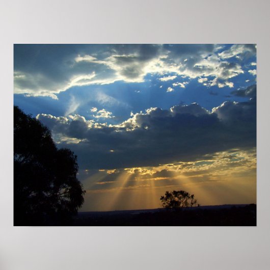Poster Soleil Rayons Ciel Spirituel : Victoria Australia  (Devant)
