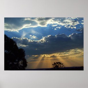 Poster Soleil Rayons Ciel Spirituel : Victoria Australia 