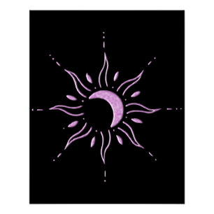 Poster Soleil rose 