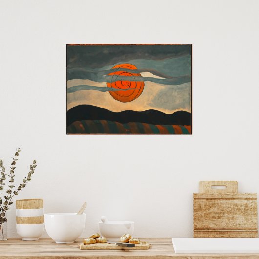 Poster Soleil rouge | Arthur Dove | (Cuisine)