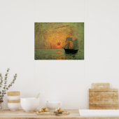 Poster Soleil rouge par Maxime Maufra, impressionnisme Vi (Cuisine)