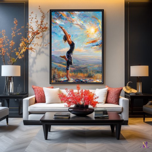 Poster Soleil Salutation - Solde intérieur en expressif