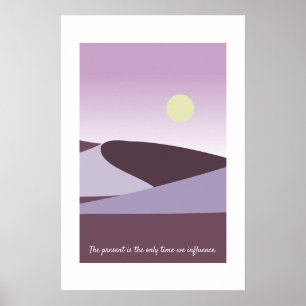 Poster Soleil Serein Se levant sur l'Art du Paysage Pourp