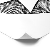 POSTER SOLEIL SOLEIL FACE NOIR & BLANC ART IMPRIMER (Coin)