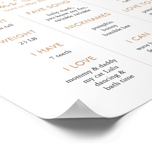 Poster Soleil soleil premier anniversaire Jalon Anniversa (Coin)