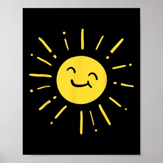Poster Soleil Soleil Souriant Cute Belle Amour Été Vacat (Devant)