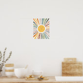 Poster Soleil souriant aux rayons vibrants (Cuisine)