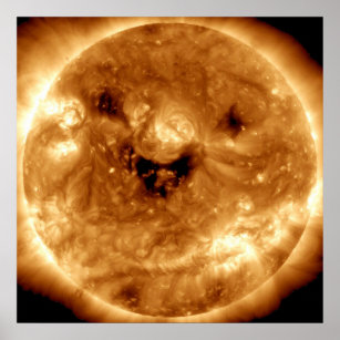 Poster Soleil souriant de l'Observatoire Solaire de la NA