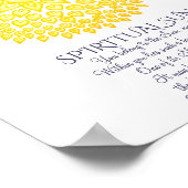 Poster Soleil spirituel jaune coloré Mandala (Coin)