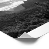 Poster Soleil sur la Vallée Yosemite Photo noir et blanc (Coin)