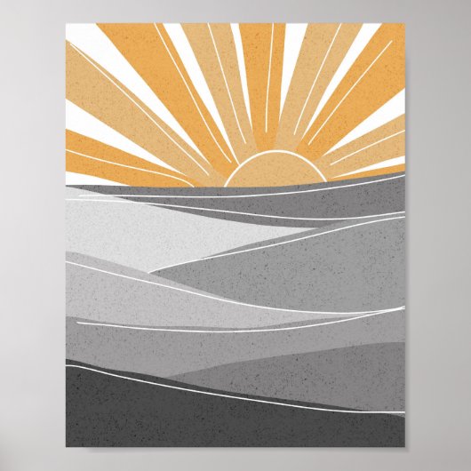 Poster Soleil sur les nuances de gris (Devant)