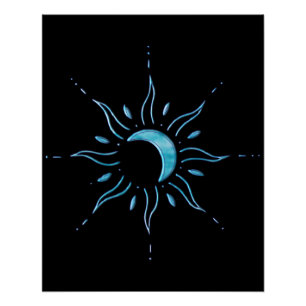 Poster Soleil Turquoise