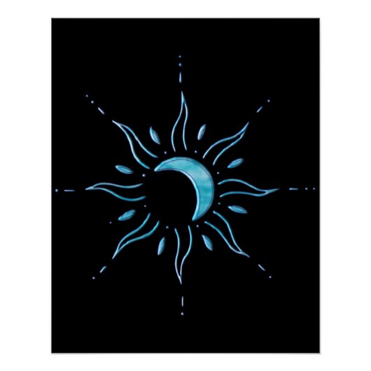 Poster Soleil Turquoise (Devant)